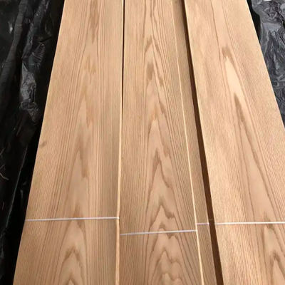 ISO9001 Oak Veneer Sheet , 0.3mm 0.45mm 0.5mm 0.6mm Red Oak Panel